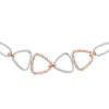 TOMEI Italia Geometrical Beads Bracelet, White+Rose Gold 585