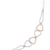 TOMEI Italia Geometrical Beads Bracelet, White+Rose Gold 585