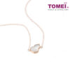 TOMEI Rouge Collection Nacre Simply Gourd Necklace, Rose Gold 750