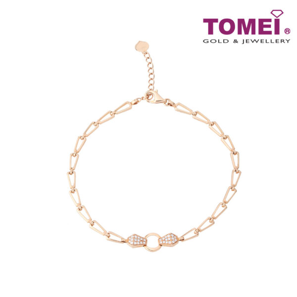 TOMEI Rouge Collection Diamond Bracelet, Rose Gold 750