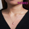 TOMEI Rouge Collection Petite Love Pearl Necklace, Rose Gold 750