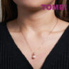 TOMEI Rouge Collection Lucky Leave Pearl Necklace, Rose Gold 750