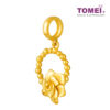 TOMEI Rose in Circular Motion Charm, Yellow Gold 916