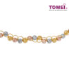 TOMEI Tri-Tone Entwined Beads Bracelet, Yellow Gold 916
