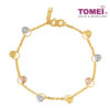 TOMEI Tri-Tone Beads Bracelet, Yellow Gold 916