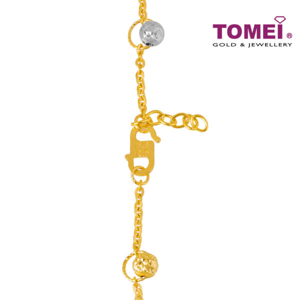TOMEI Tri-Tone Beads Bracelet, Yellow Gold 916