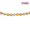 TOMEI Tri-Tone Laser Balls Bracelet, Yellow Gold 916