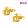 [TOMEI x Prima Gold] Crown Earrings, Yellow Gold 999