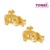 [TOMEI x Prima Gold] Crown Earrings, Yellow Gold 999