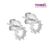TOMEI White Christmas Collection Diamond Earrings, White Gold 585
