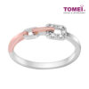 TOMEI Precious Trinity Collection Diamond Ring, White+Rose Gold 585