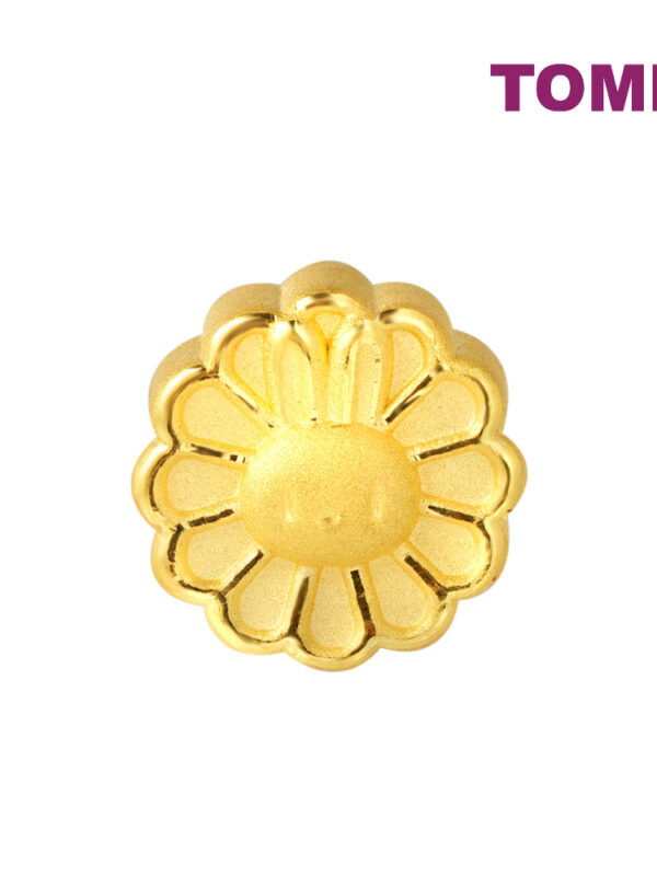 TOMEI [Online Exclusive] Smiling Sunflower Charm, Yellow Gold 999 (5D)