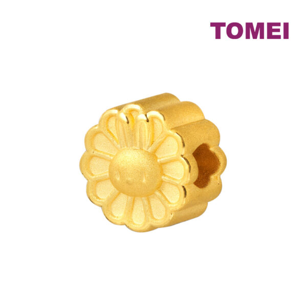 TOMEI [Online Exclusive] Smiling Sunflower Charm, Yellow Gold 999 (5D)