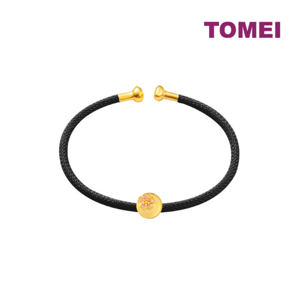 TOMEI [Online Exclusive] Love & Flower Charm, Yellow Gold 999