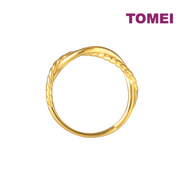TOMEI Twist Ring, Yellow Gold 916