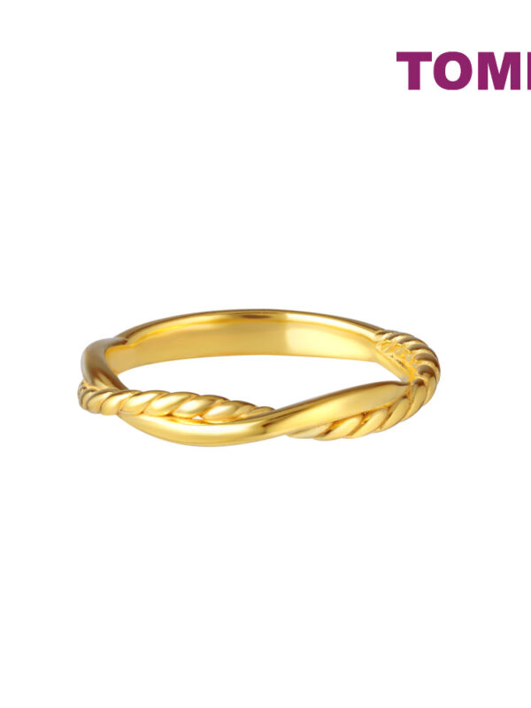 TOMEI Twist Ring, Yellow Gold 916