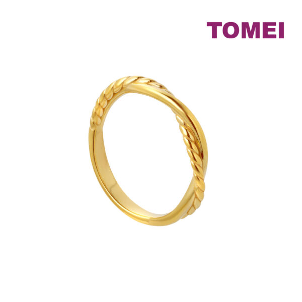 TOMEI Twist Ring, Yellow Gold 916