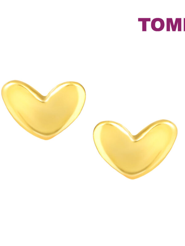 TOMEI Tiny Love Earrings, Yellow Gold 916