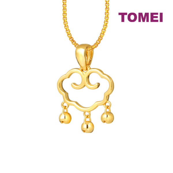 TOMEI Ruyi Lock Pendant, Yellow Gold 916