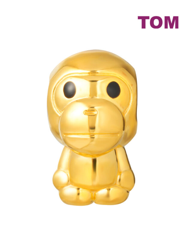 TOMEI [Online Exclusive] Innocent Monkey Charm, Yellow Gold 916