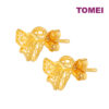 TOMEI Ribbon Earrings, Yellow Gold 999