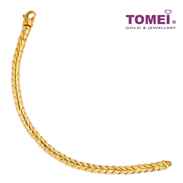 TOMEI Snake-Chain Bracelet, Yellow Gold 916