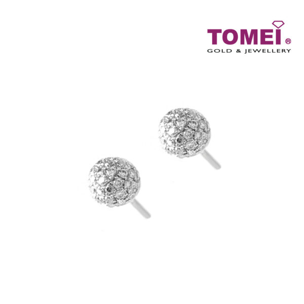 TOMEI Sparkling Balls Earrings, Diamond White Gold 750 (DQ0048499)
