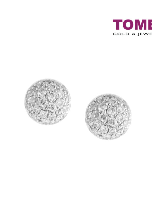 TOMEI Sparkling Balls Earrings, Diamond White Gold 750 (DQ0048499)