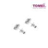 TOMEI Quadrated with Spellbound Effulgence Earrings, Diamond White Gold 750