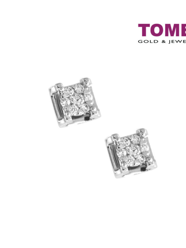 TOMEI Tulip Earrings, Diamond White Gold 750 (E1945)