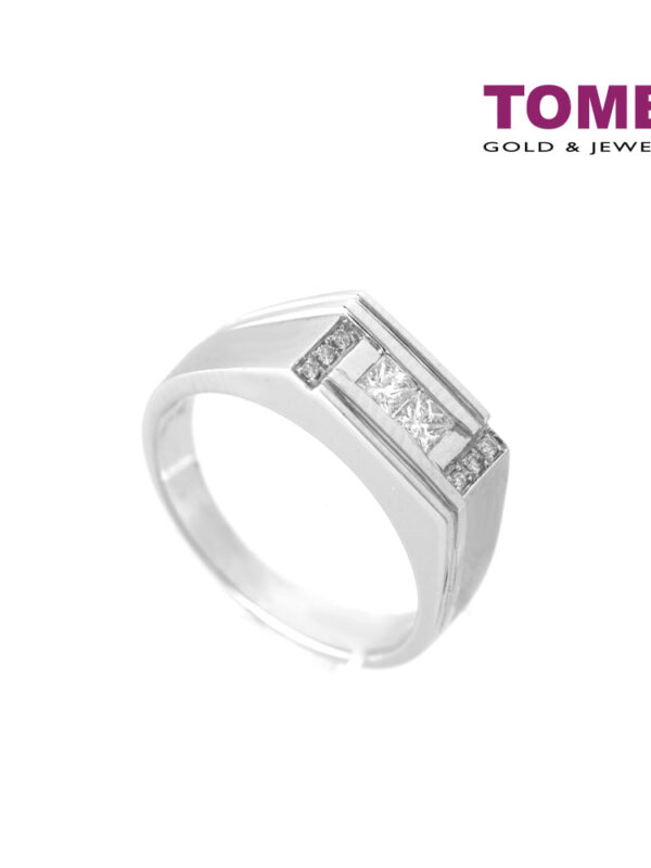 TOMEI Ring For Him, Diamond White Gold 750 (R1269)