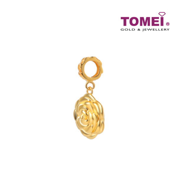 [TOMEI Online Exclusive] Rose of Everlasting Love Charm, Yellow Gold 916