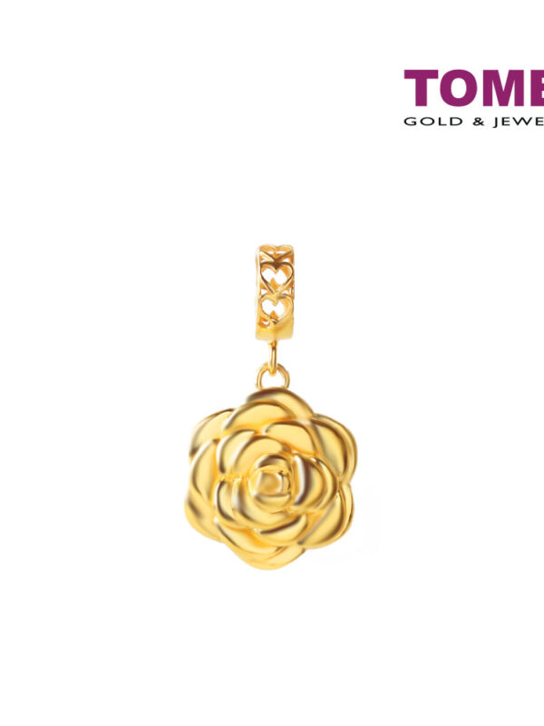[TOMEI Online Exclusive] Rose of Everlasting Love Charm, Yellow Gold 916