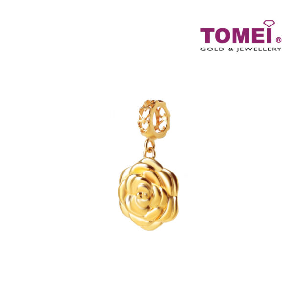 [TOMEI Online Exclusive] Rose of Everlasting Love Charm, Yellow Gold 916