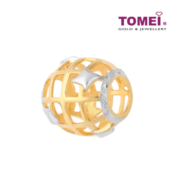 TOMEI Quadrangular Design Charm, Yellow Gold 916