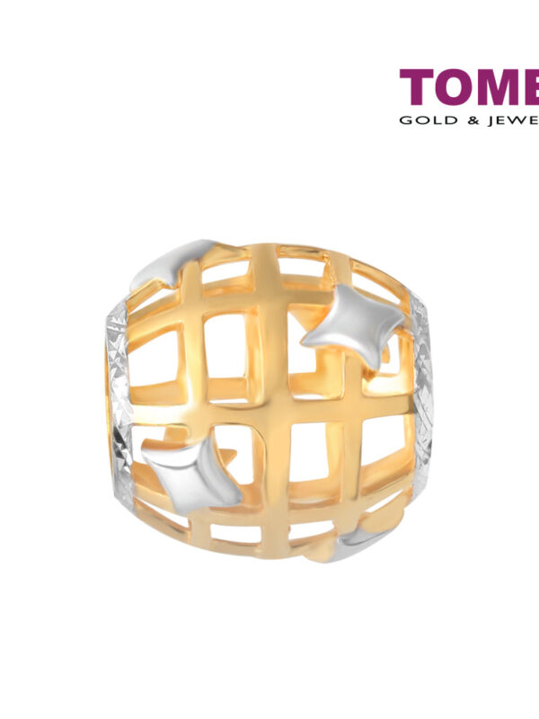 TOMEI Quadrangular Design Charm, Yellow Gold 916