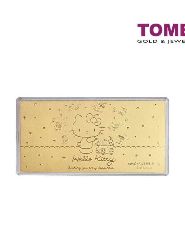 TOMEI x SANRIO Hello Kitty Welcome New Baby Gold Foil, Yellow Gold 9999 (HK-HB02)(1G)