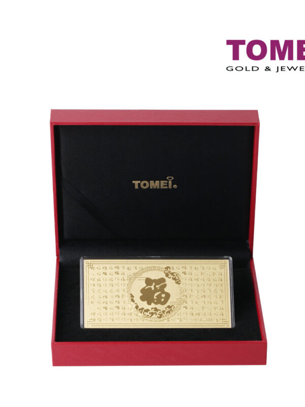 TOMEI 福 Prosperity Gold Foil, Yellow Gold 9999