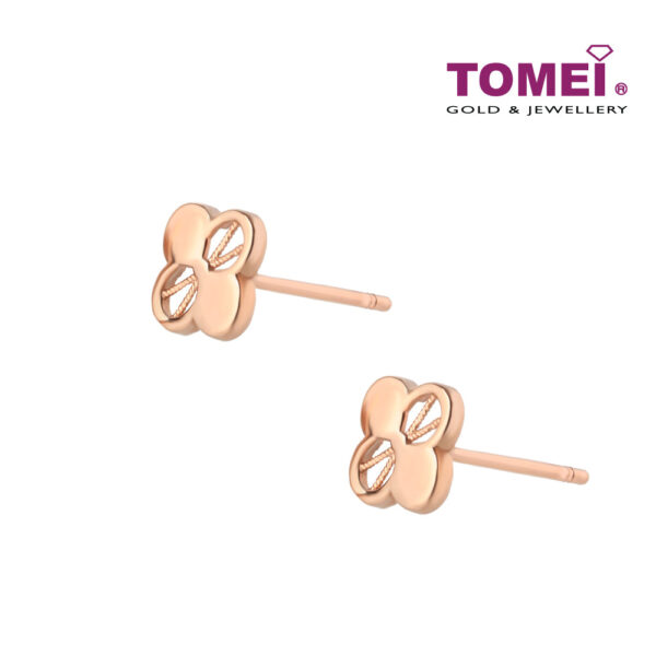 TOMEI Rouge Collection, Buzzing Bees Earrings, Rose Gold 750 (WQ9-DS)