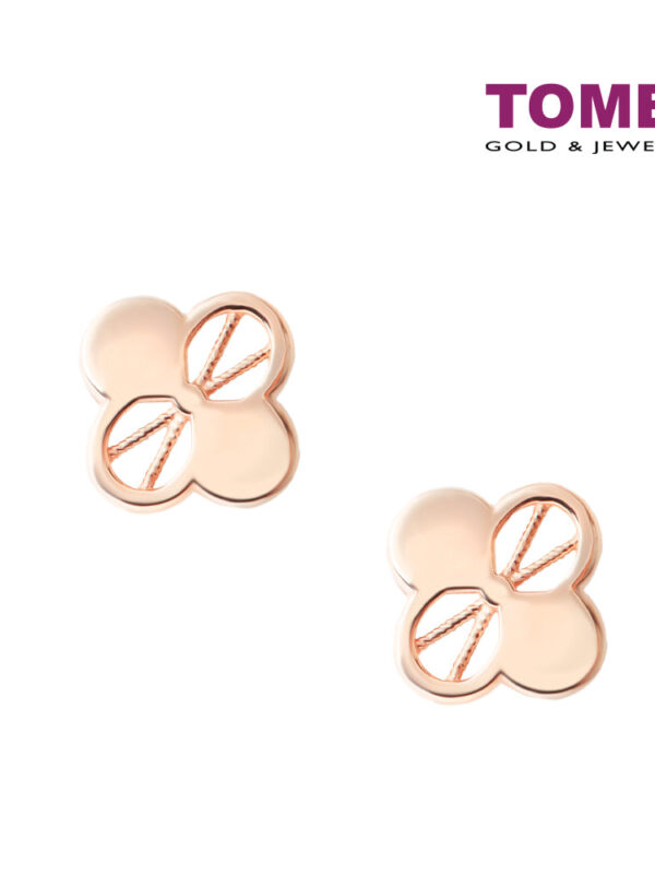 TOMEI Rouge Collection, Buzzing Bees Earrings, Rose Gold 750 (WQ9-DS)