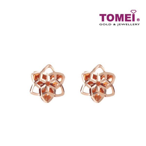 TOMEI Rouge Collection, Resplendently Floriated Earrings, Rose Gold 750 (WQ14-DS)