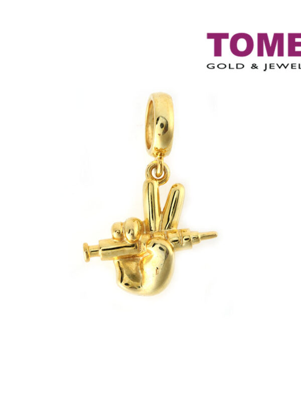 TOMEI Vaccinated Charm, Yellow Gold 916 (TM-YG0959P-1C)