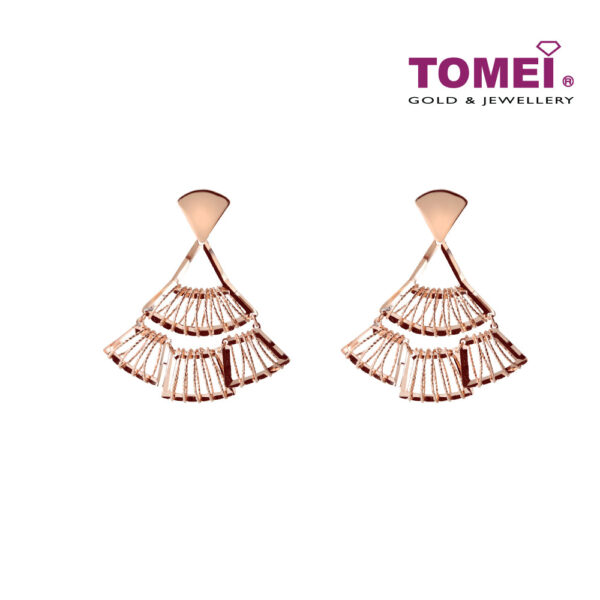 TOMEI Rouge Collection, Glamorously Mesmeric Earrings, Rose Gold 750 (WQ17-DS)