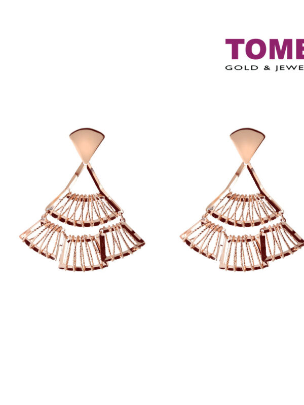 TOMEI Rouge Collection, Glamorously Mesmeric Earrings, Rose Gold 750 (WQ17-DS)
