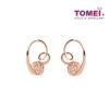 TOMEI Rouge Collection, Luxuriated in Magnolious Splendour Earrings, Rose Gold 750