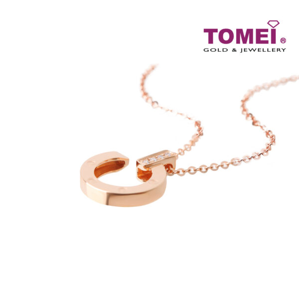 TOMEI Rouge Collection Diamond Necklace, Rose Gold 750