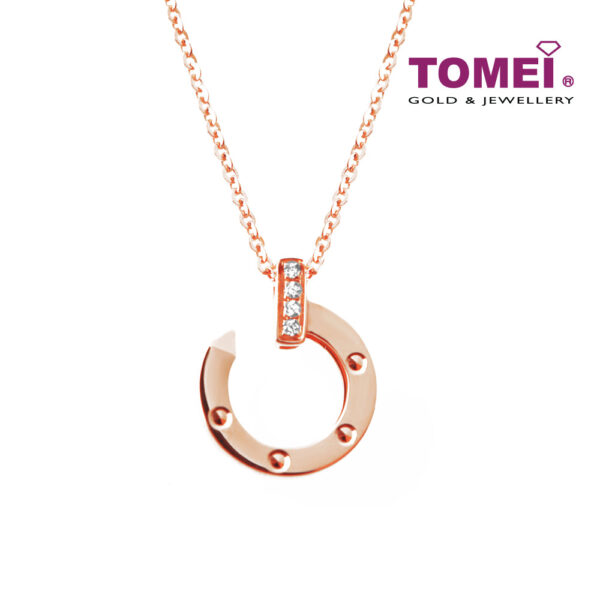 TOMEI Rouge Collection Diamond Necklace, Rose Gold 750