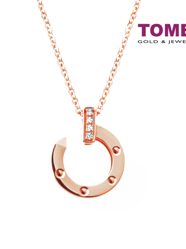 TOMEI Rouge Collection Diamond Necklace, Rose Gold 750