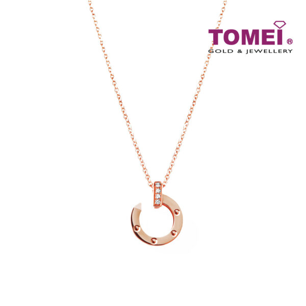 TOMEI Rouge Collection Diamond Necklace, Rose Gold 750