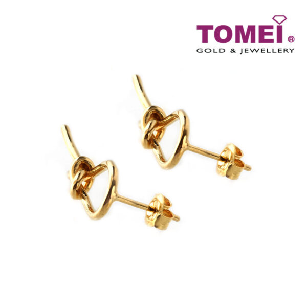 TOMEI Vignette of Daintiness with Chic Earrings, Yellow Gold 916 (9Q-YG1216E-1C)
